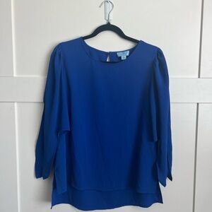 💛Buy two, get one💛 Cece Blue Flowy Blouse